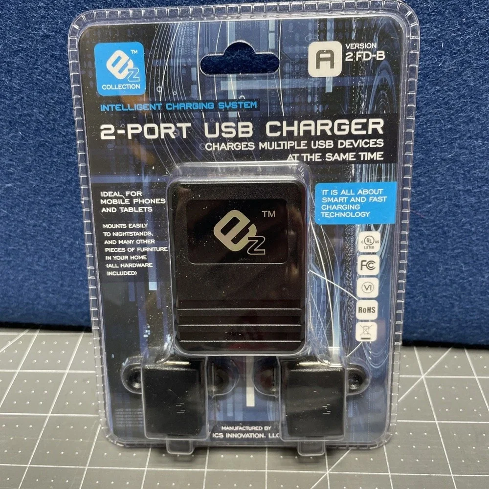EZ Collection Intelligent Charging System 2 Port USB Charger Version A2FD-B Seal